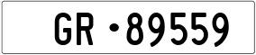 Trailer License Plate